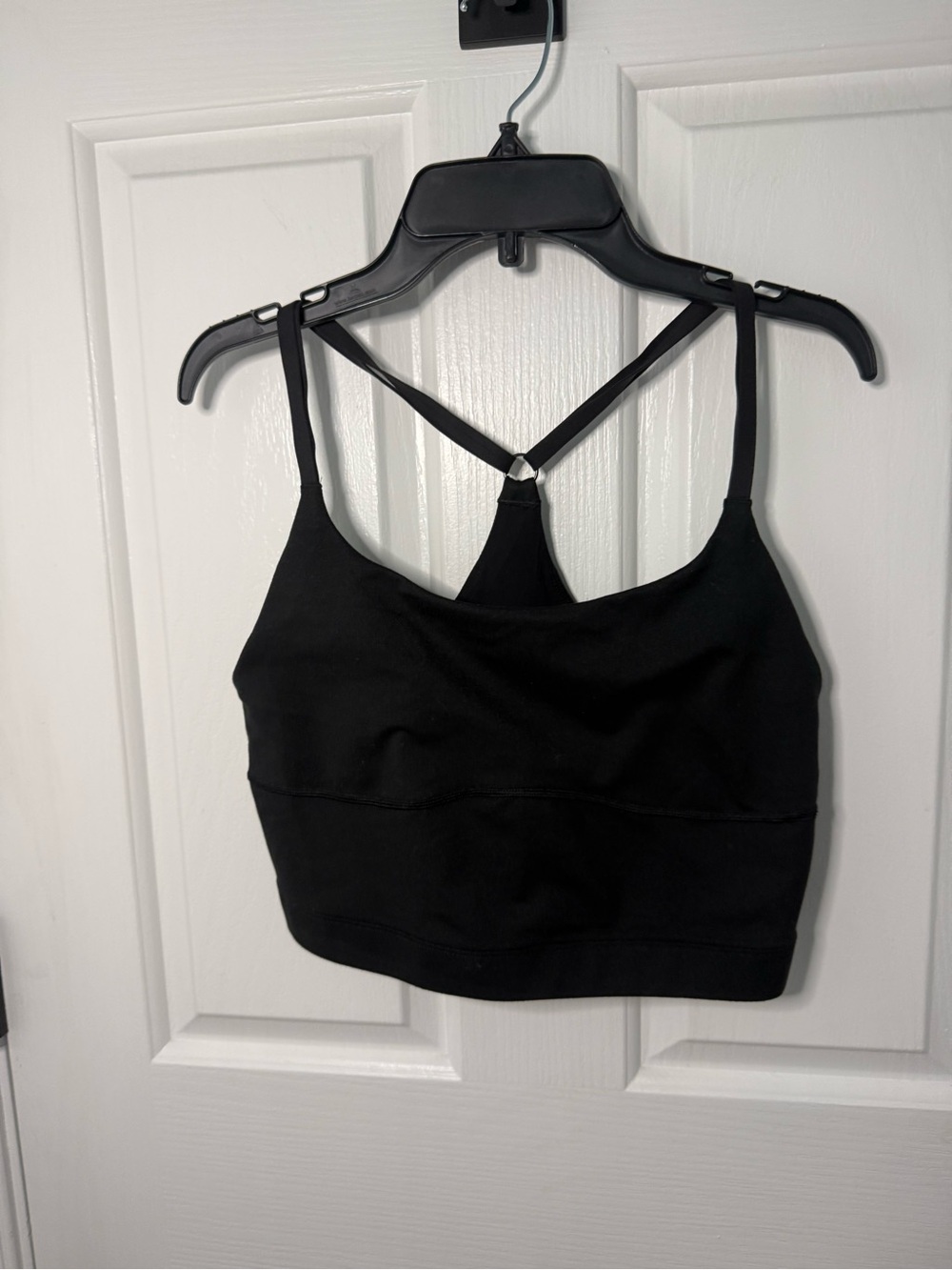 Outdoor Voices Black Strappy Sports Bralette with Crisscross Back